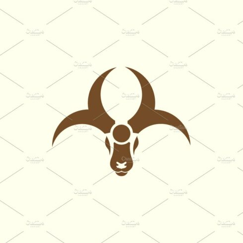 goat head with unique horn logo cover image.