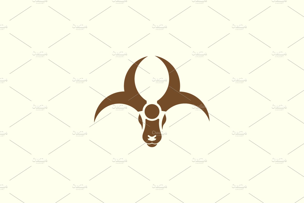 goat head with unique horn logo cover image.