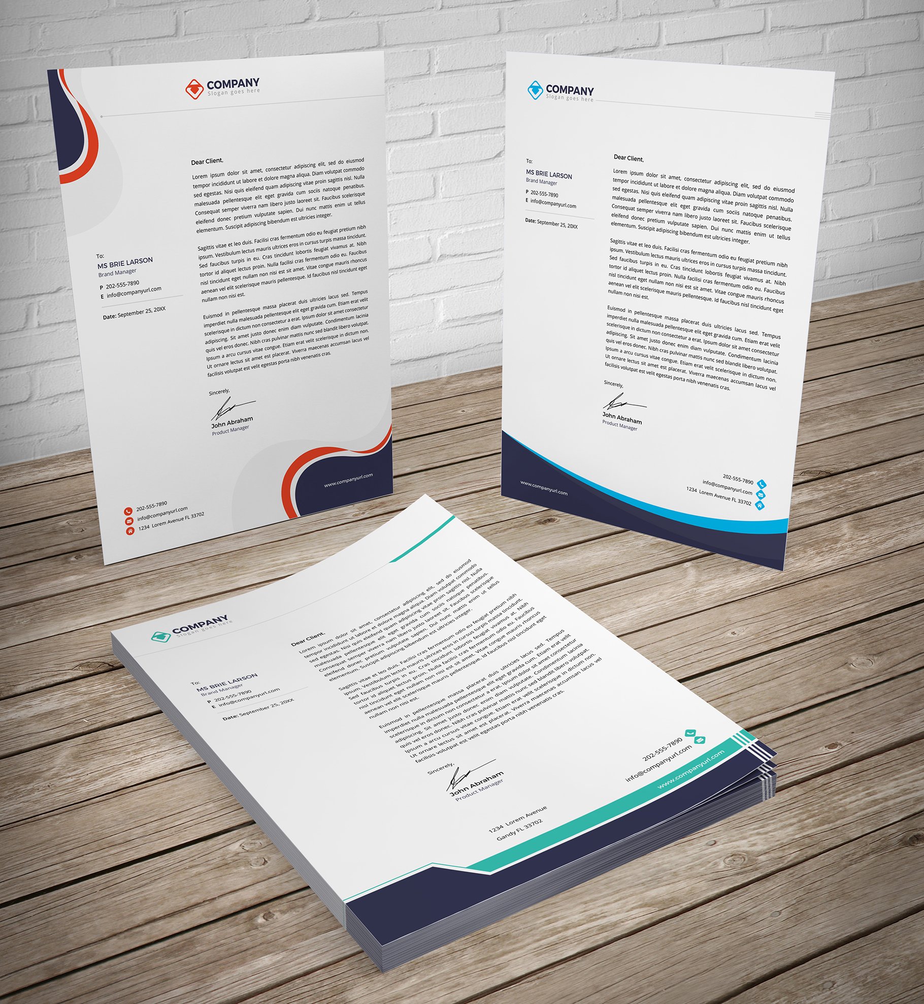 Letterhead Template v1 preview image.