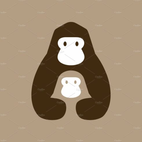 gorilla mom and son negative space cover image.