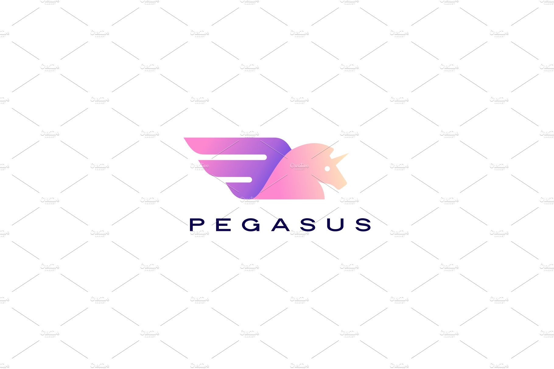 horse pegasus unicorn wings logo cover image.