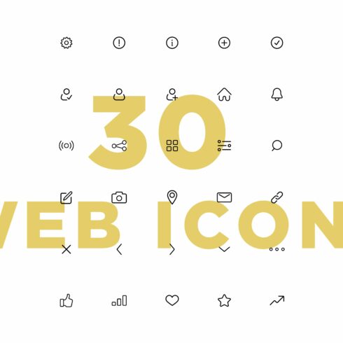 30 Web Icons cover image.