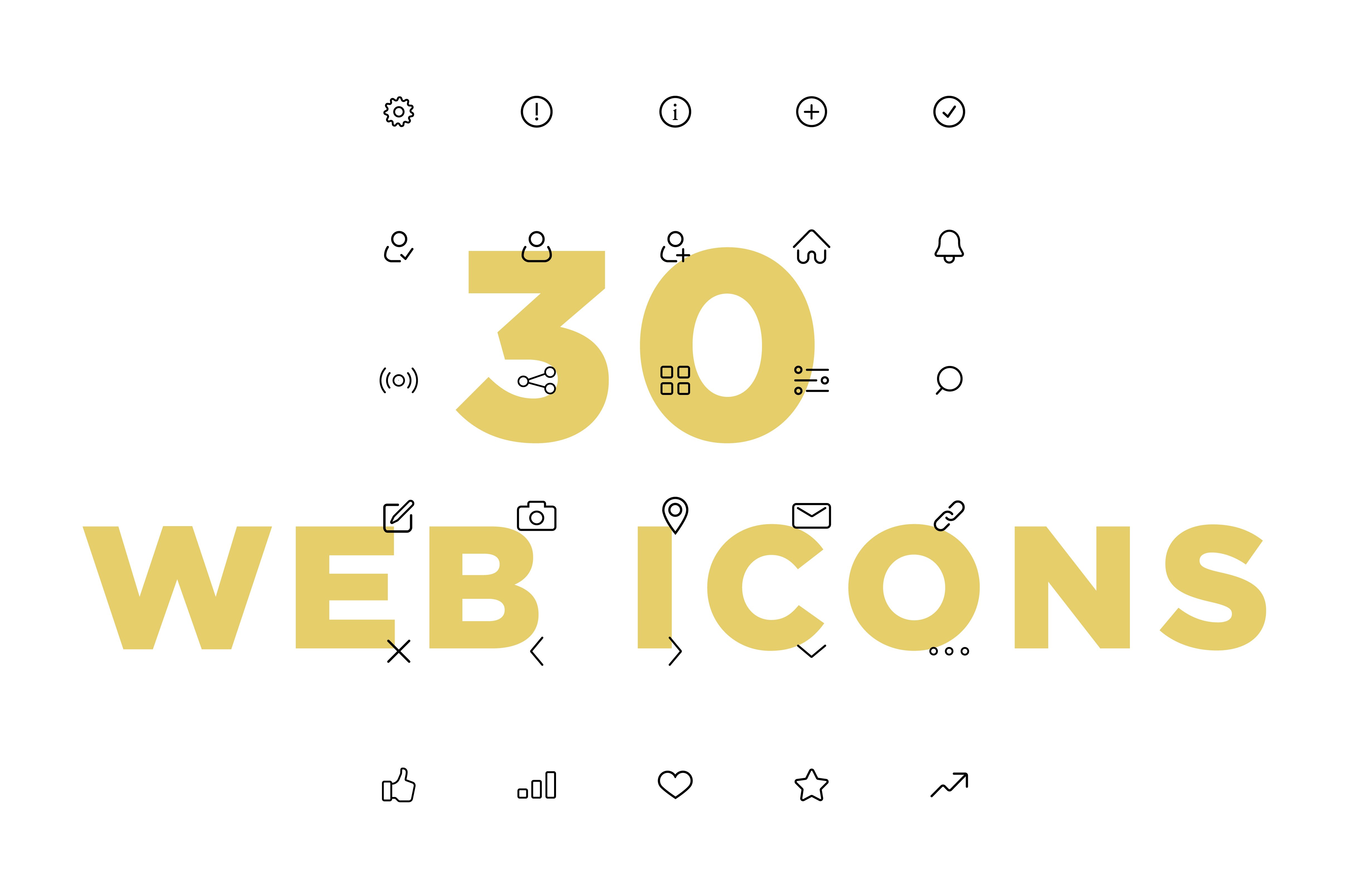 30 Web Icons cover image.