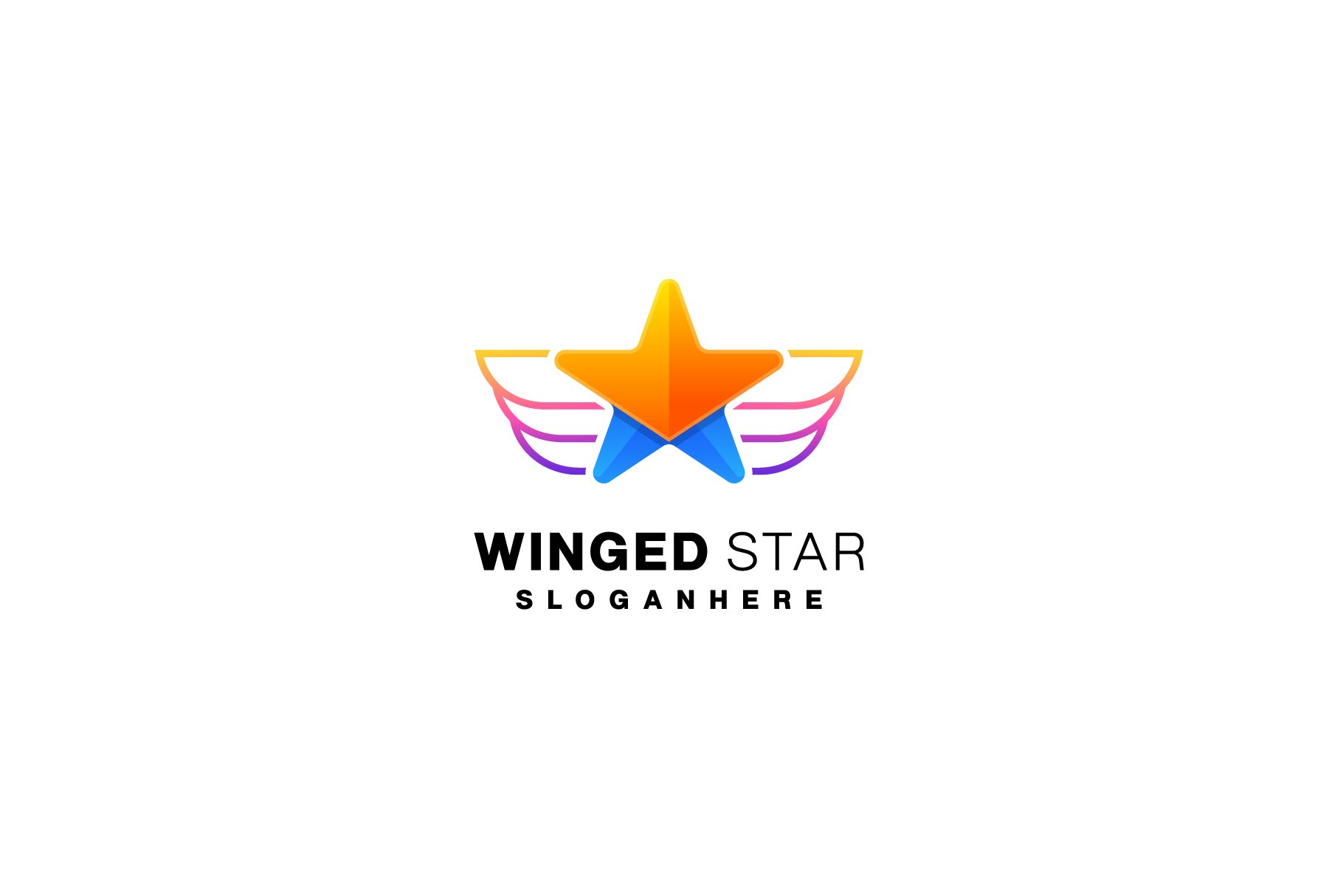 star wing art logo template design cover image.