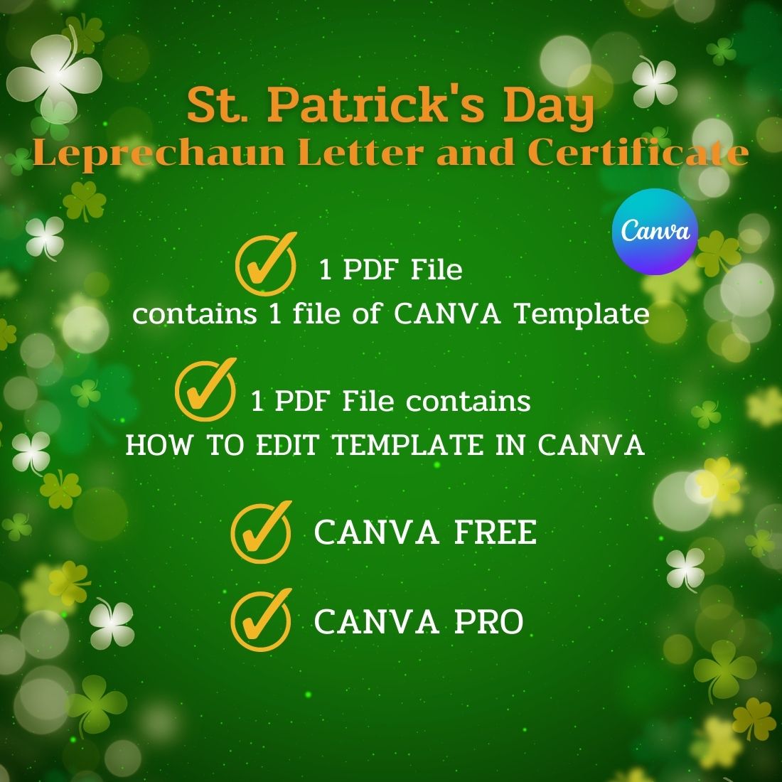 St patrick's day leprechaun letter and certificate.