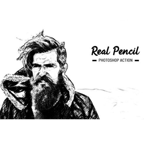 Real Pencil Photoshop Action cover image.