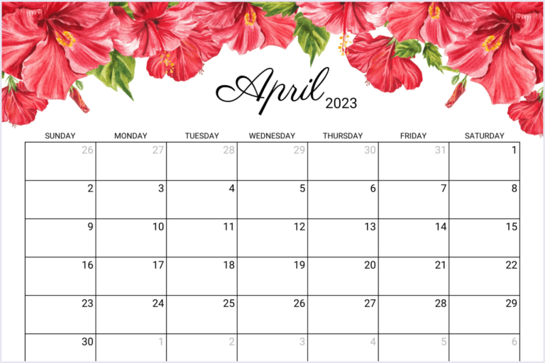 50+ Cute April Calendars 2023 - MasterBundles