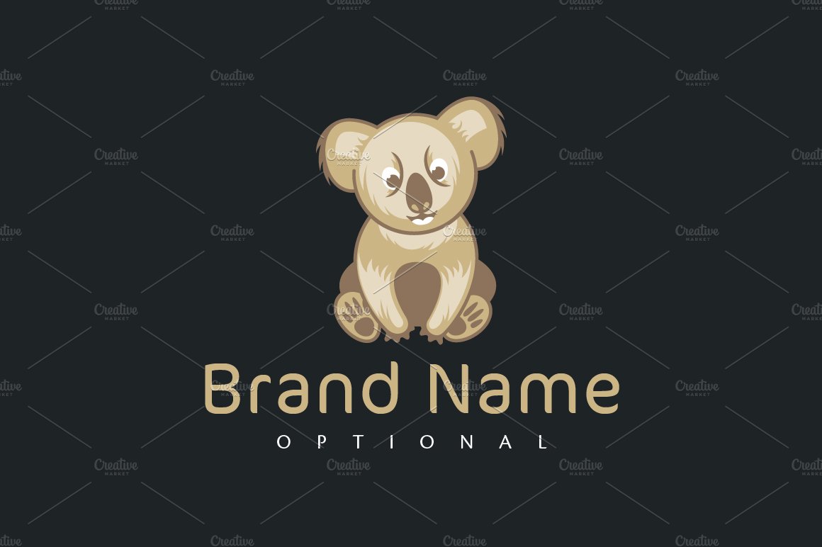 Koala Character Custom Logo preview image.