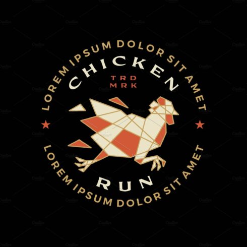 chicken rooster run geometric cover image.