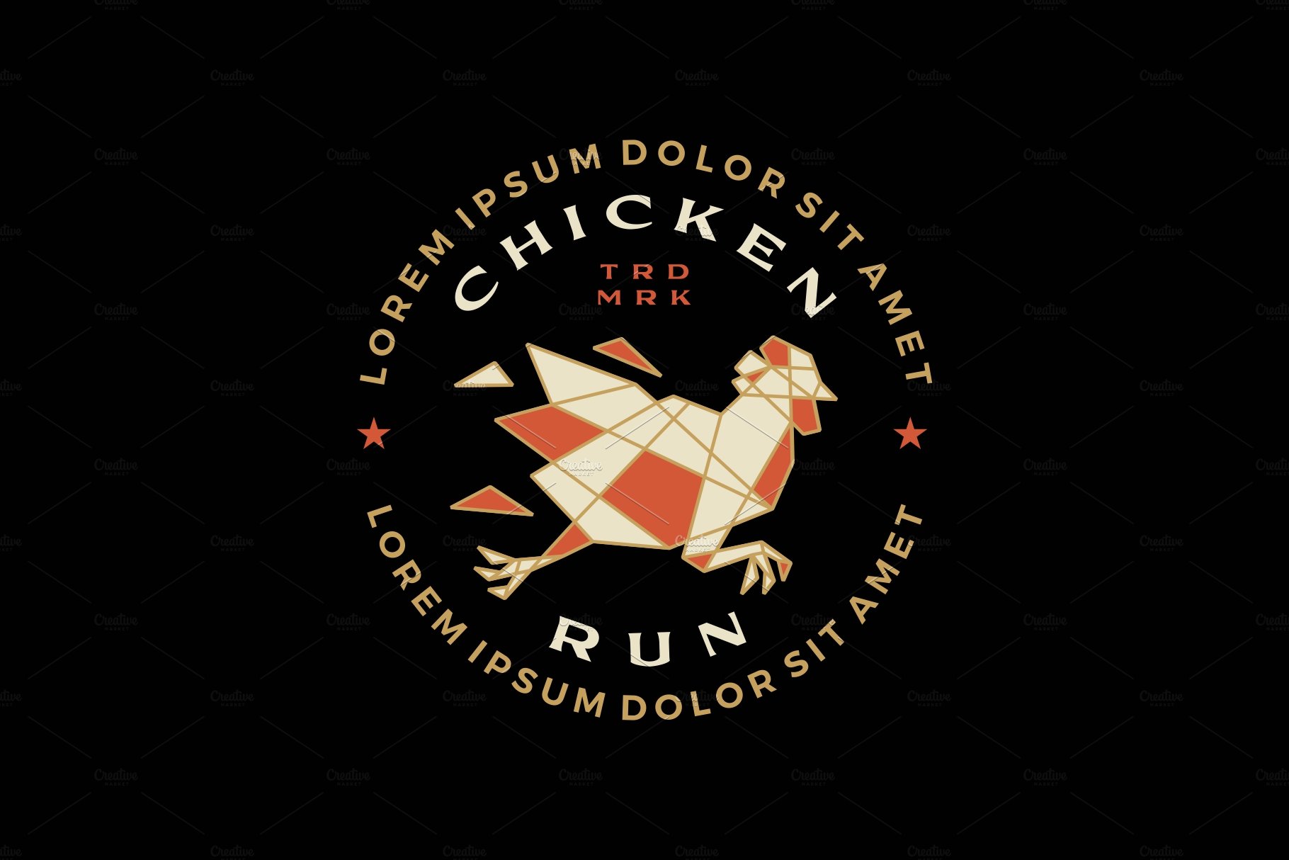 chicken rooster run geometric cover image.