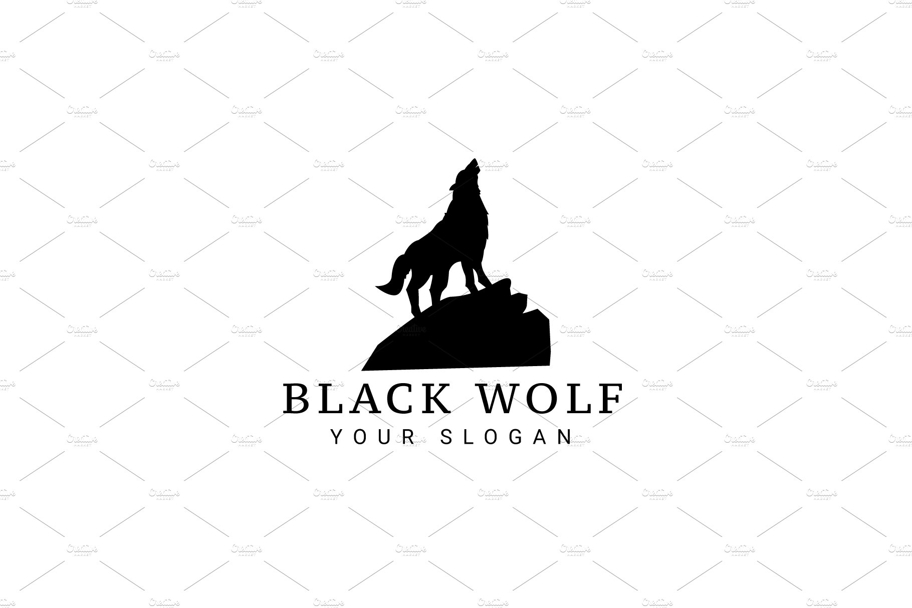 Black Wolf Logo Vector Illustration cover image.