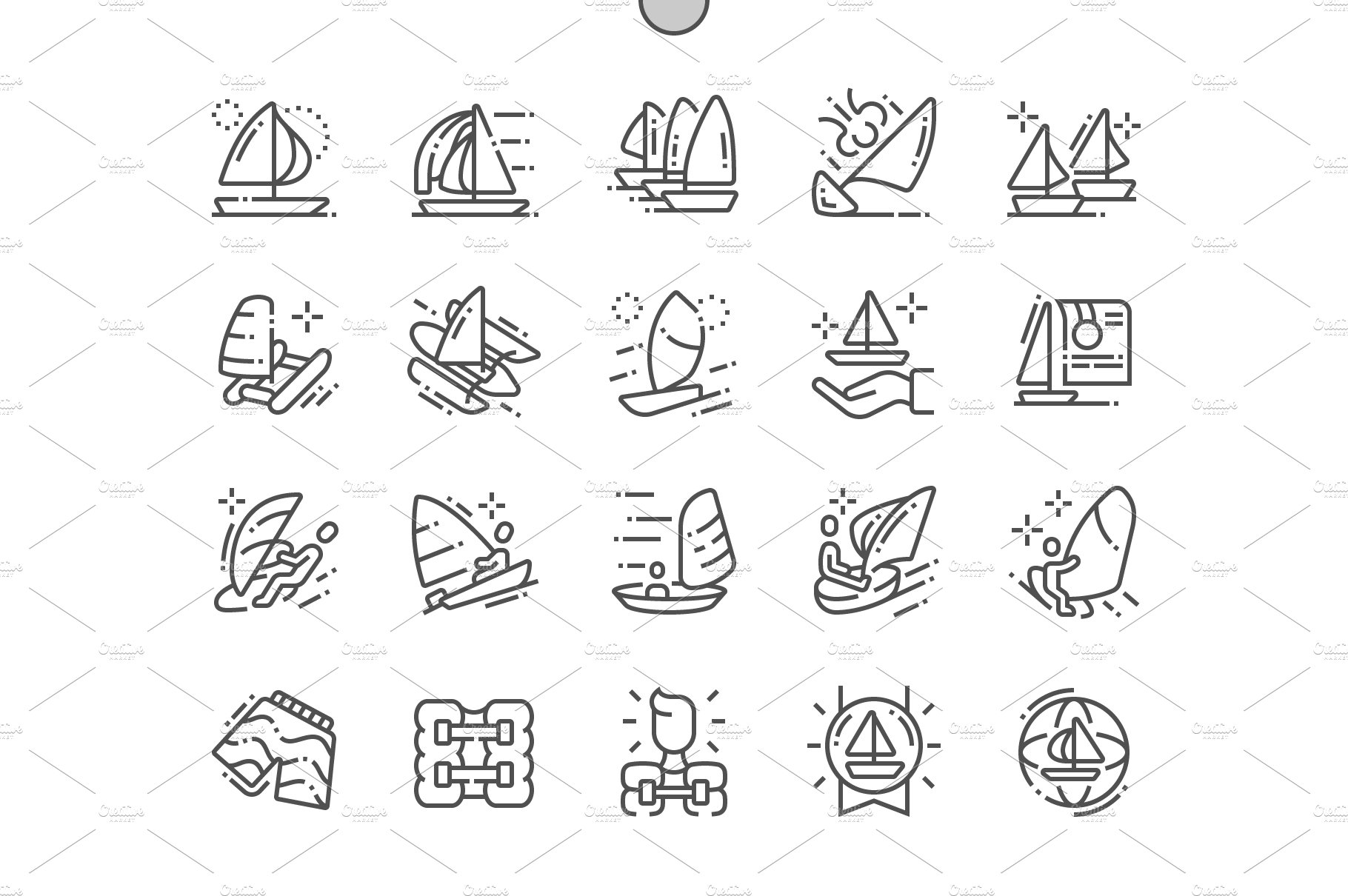 Sailing Line Icons cover image.