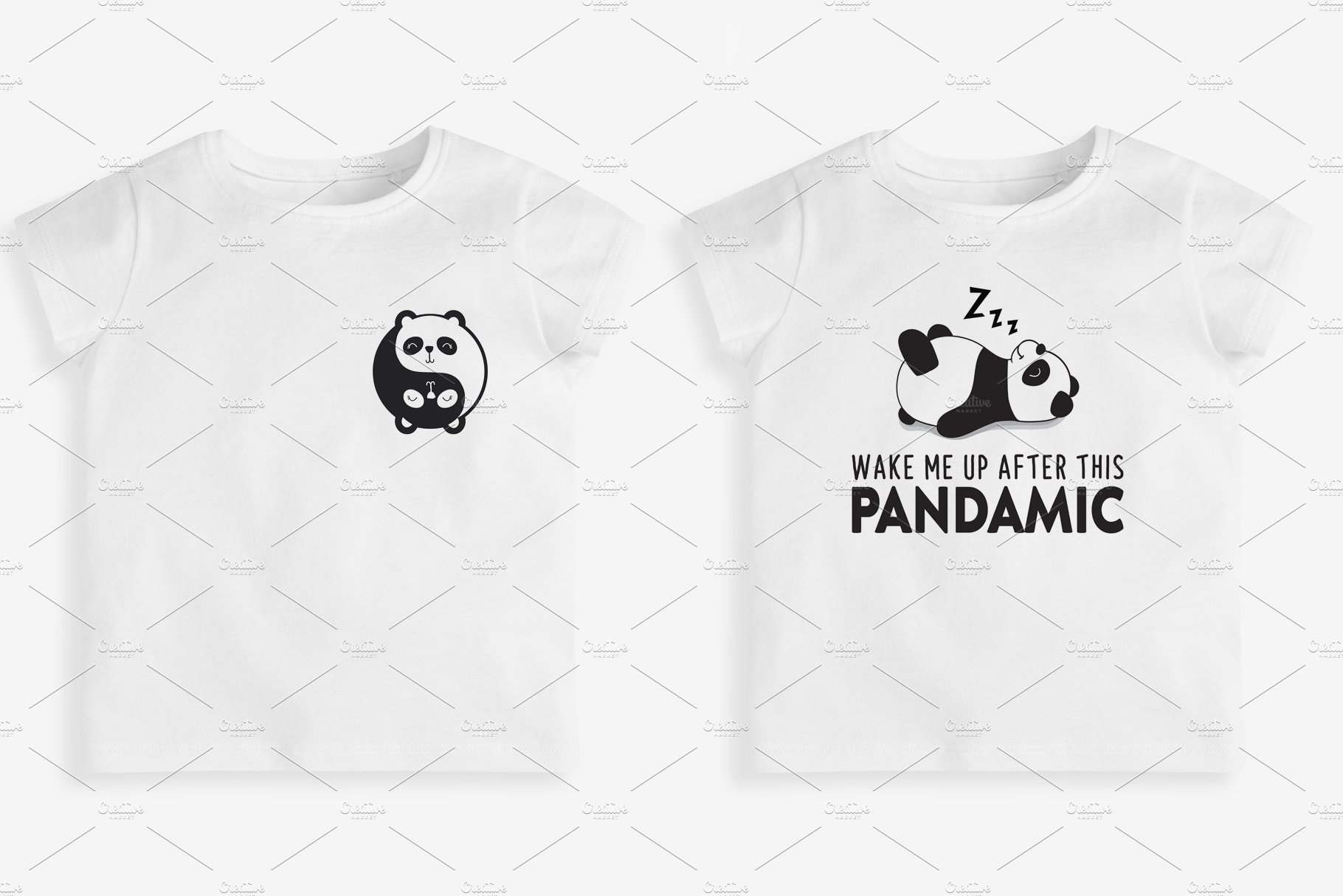 Cute panda vector illustration preview image.