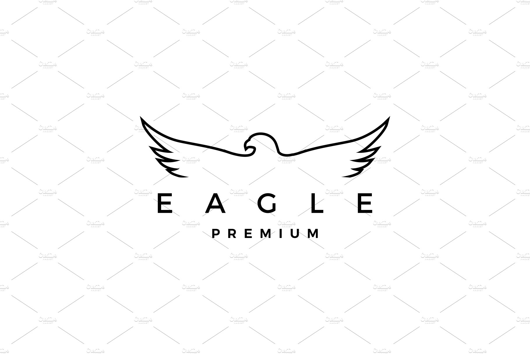 eagle falcon bird logo vector icon cover image.