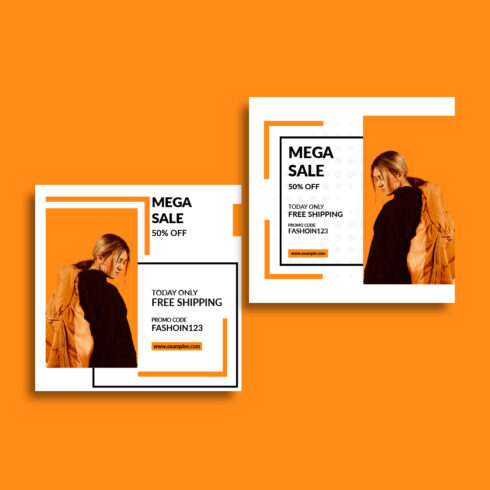 2 Bundles Special offer mega sale & fashion banner background template design vector illustration cover image.