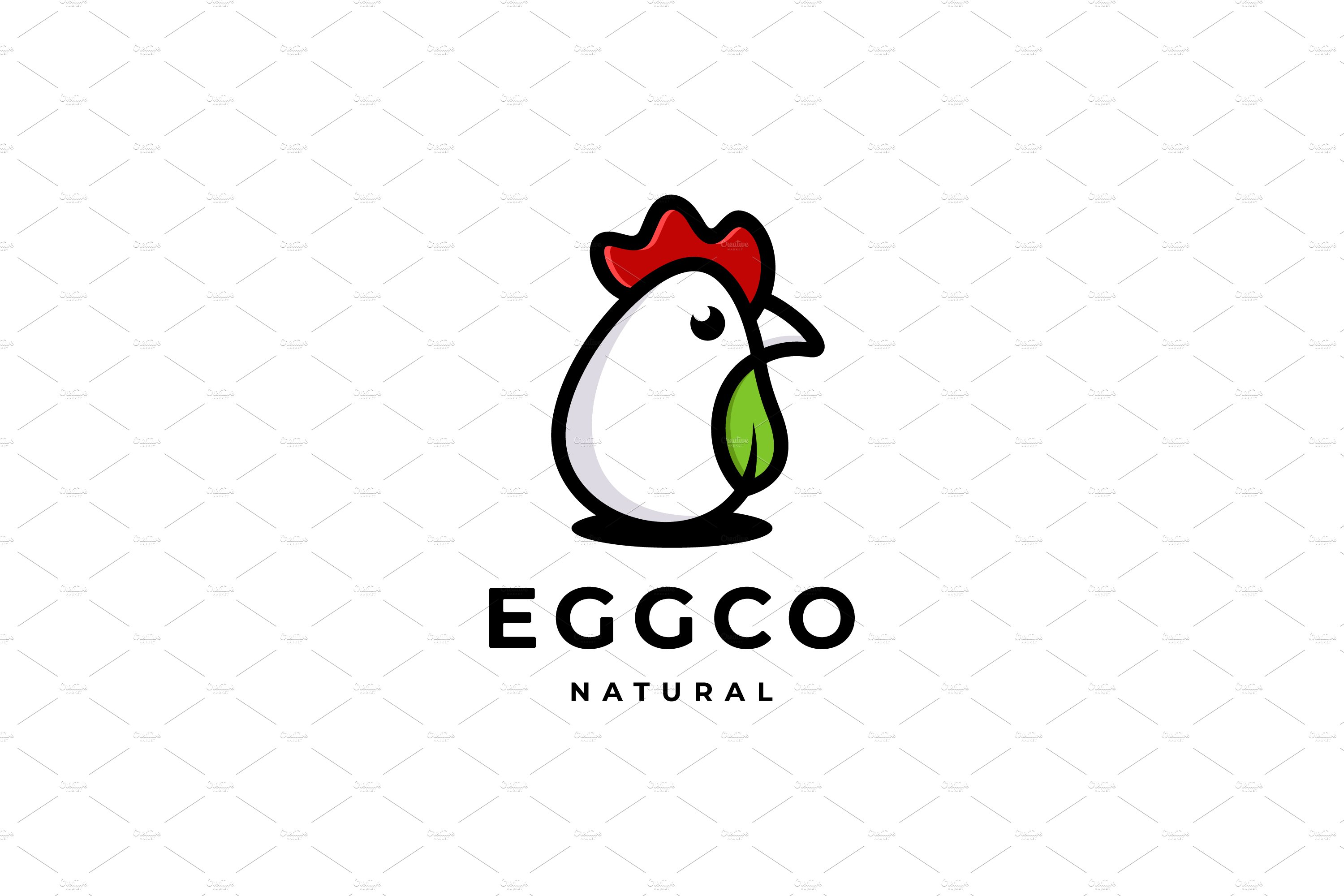 Chicken Egg Natural Leaf Logo cover image.