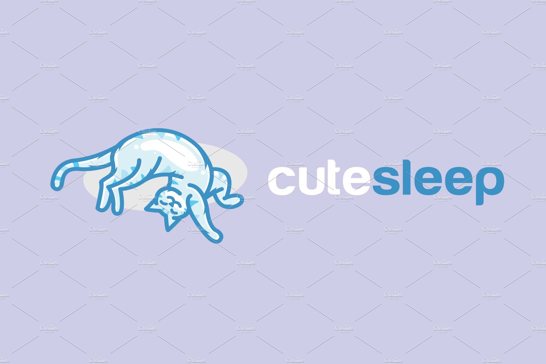 sleeping cat logo preview image.