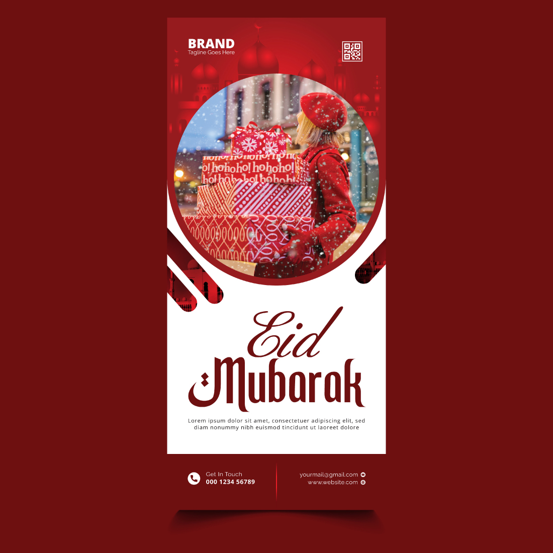 Eid Mubarak Rollup Banner Bundle preview image.