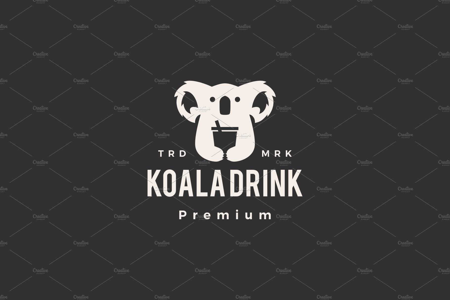 koala drink hipster vintage logo cover image.
