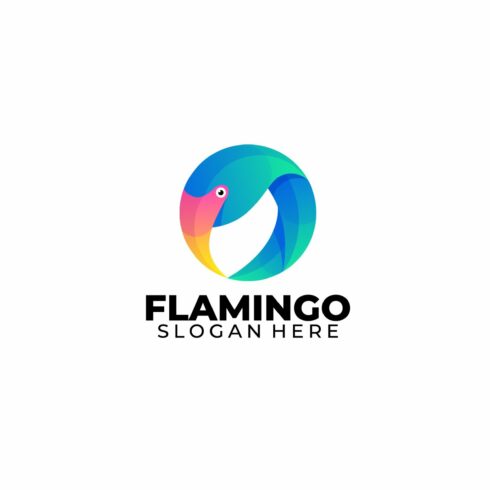 flamingo icon logo gradient color cover image.