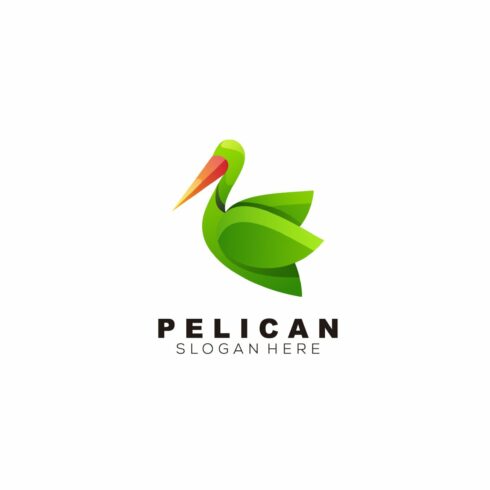 green pelican logo colorful illustra cover image.
