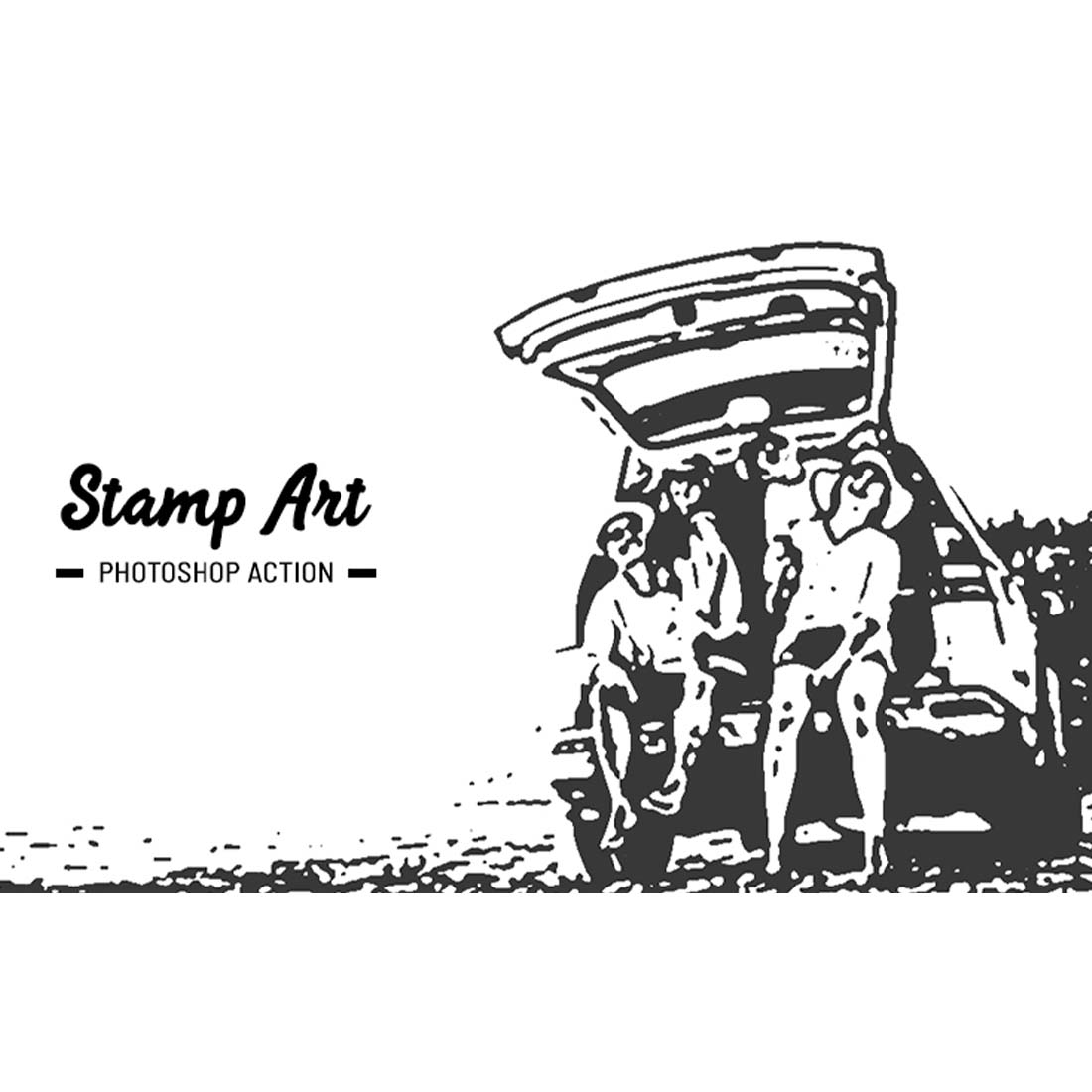 Stamp Art Photoshop Action cover image.