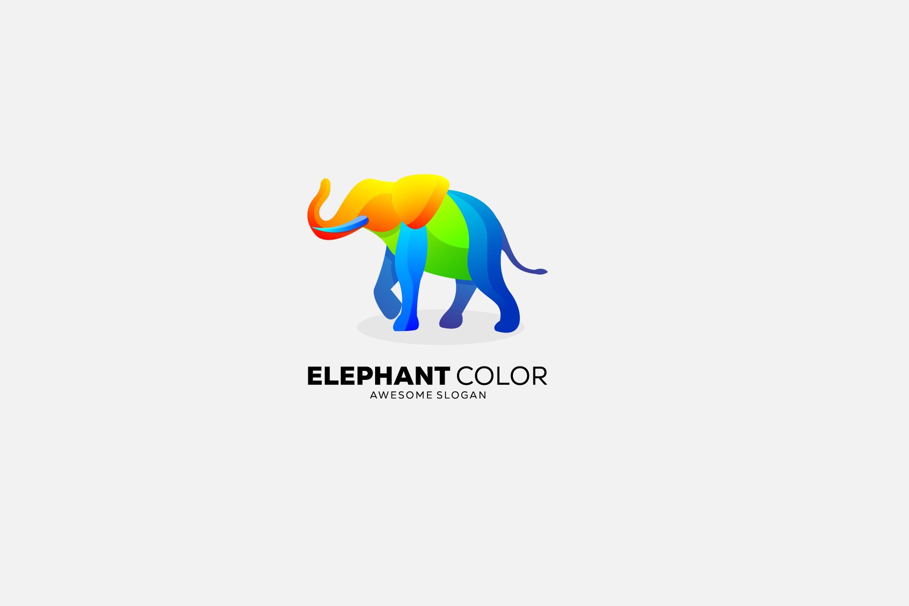 gradient elephant colorful logo desi cover image.