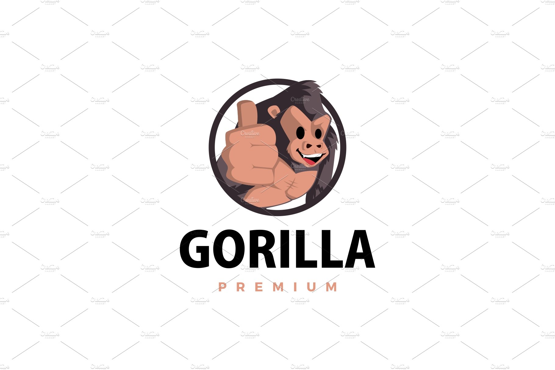 gorilla thump up mascot character cover image.