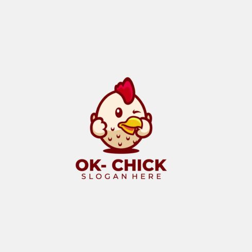 baby chicken logo illustration desig cover image.
