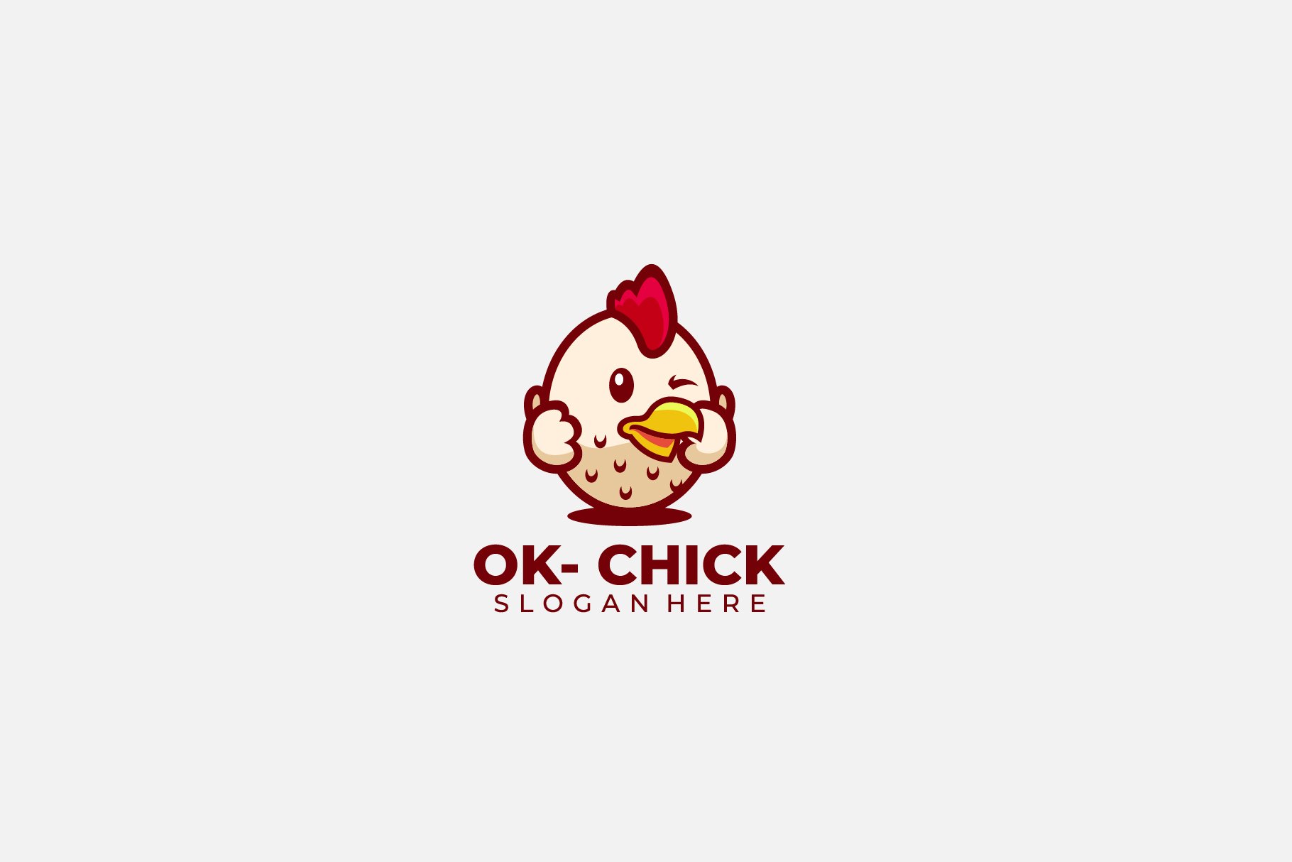 baby chicken logo illustration desig cover image.