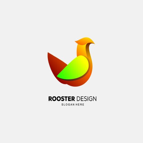 rooster color design vector gradient cover image.