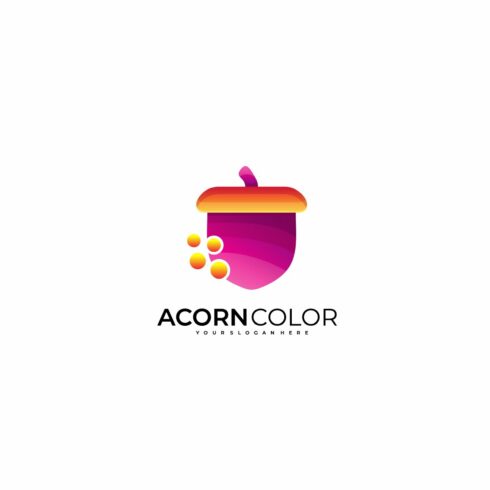 acorn nuts icon logo gradient color cover image.