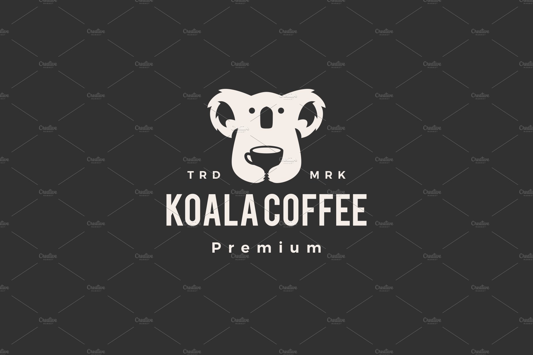 koala coffee hipster vintage logo cover image.