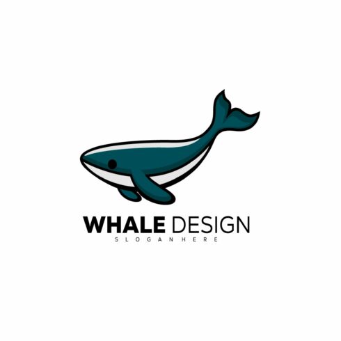 whale logo vector illustration desig cover image.