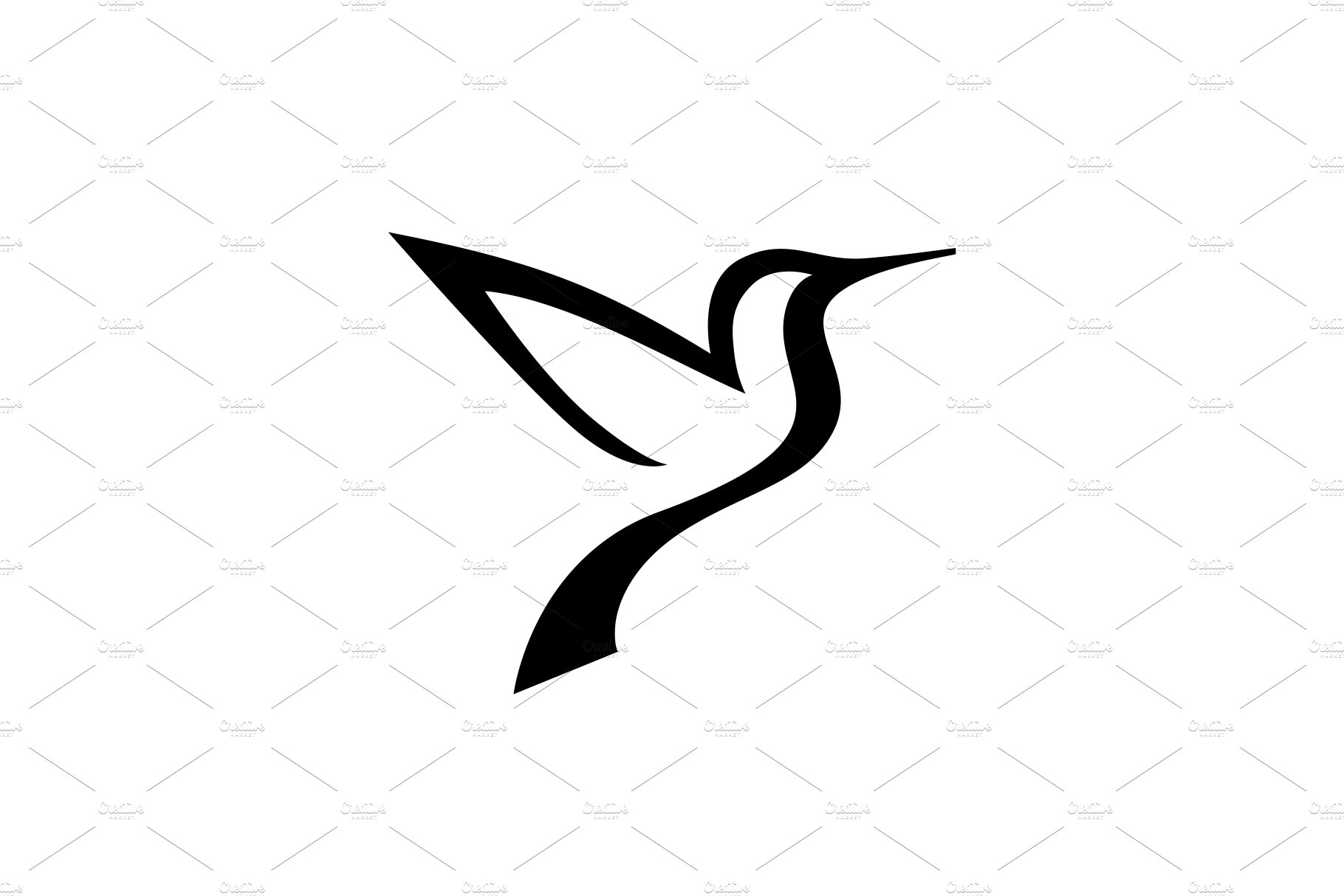 colibri hummingbird logo vector icon cover image.