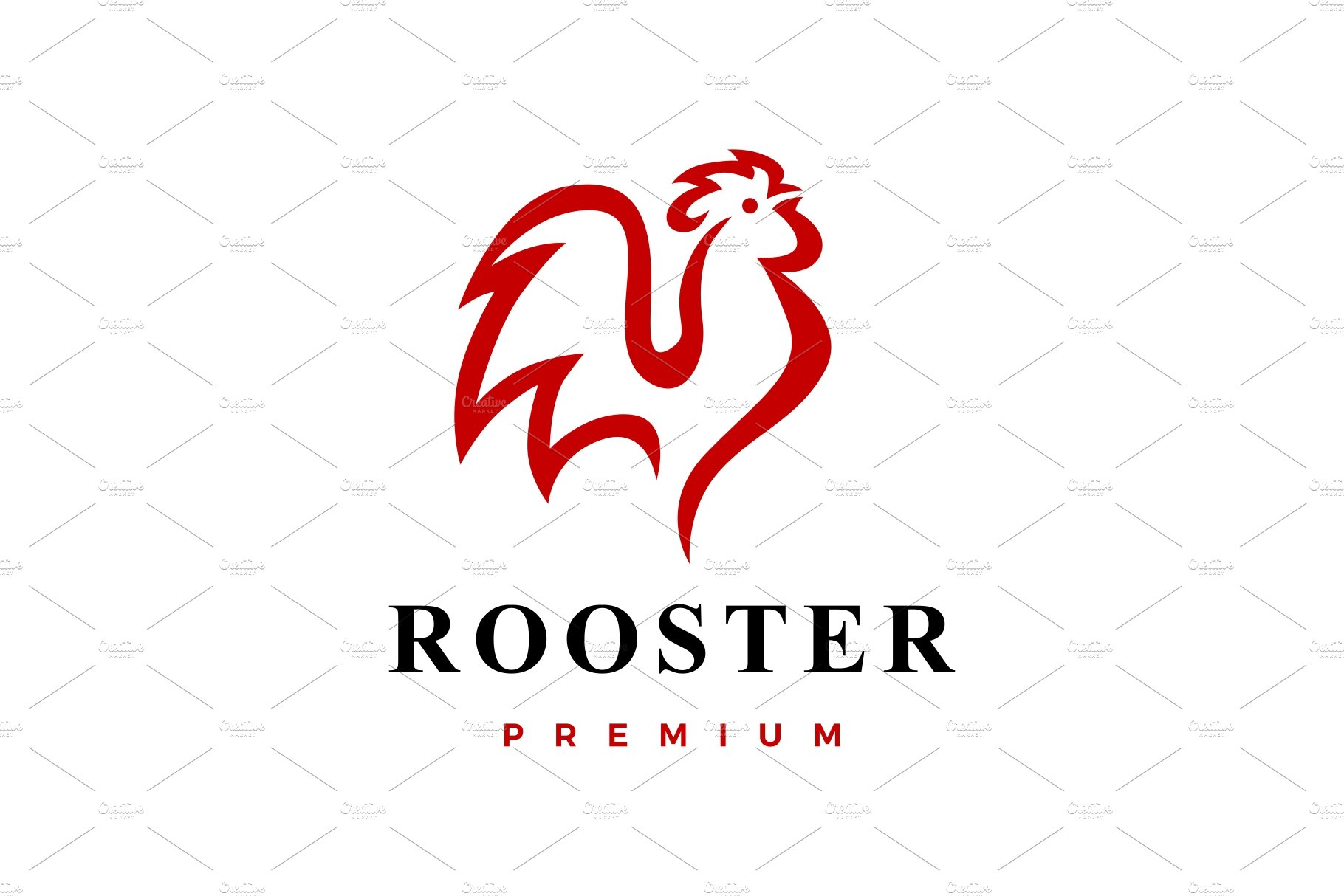 rooster logo vector icon cover image.