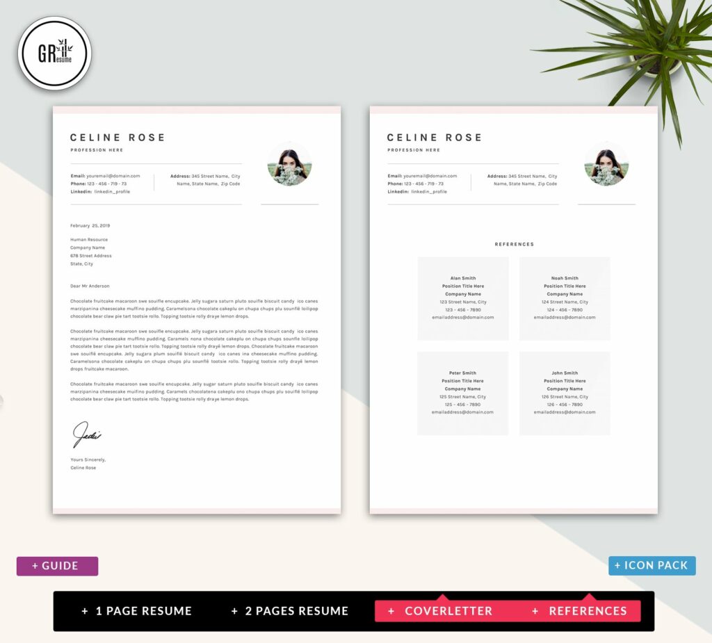 Resume CV Template for MS Word – MasterBundles