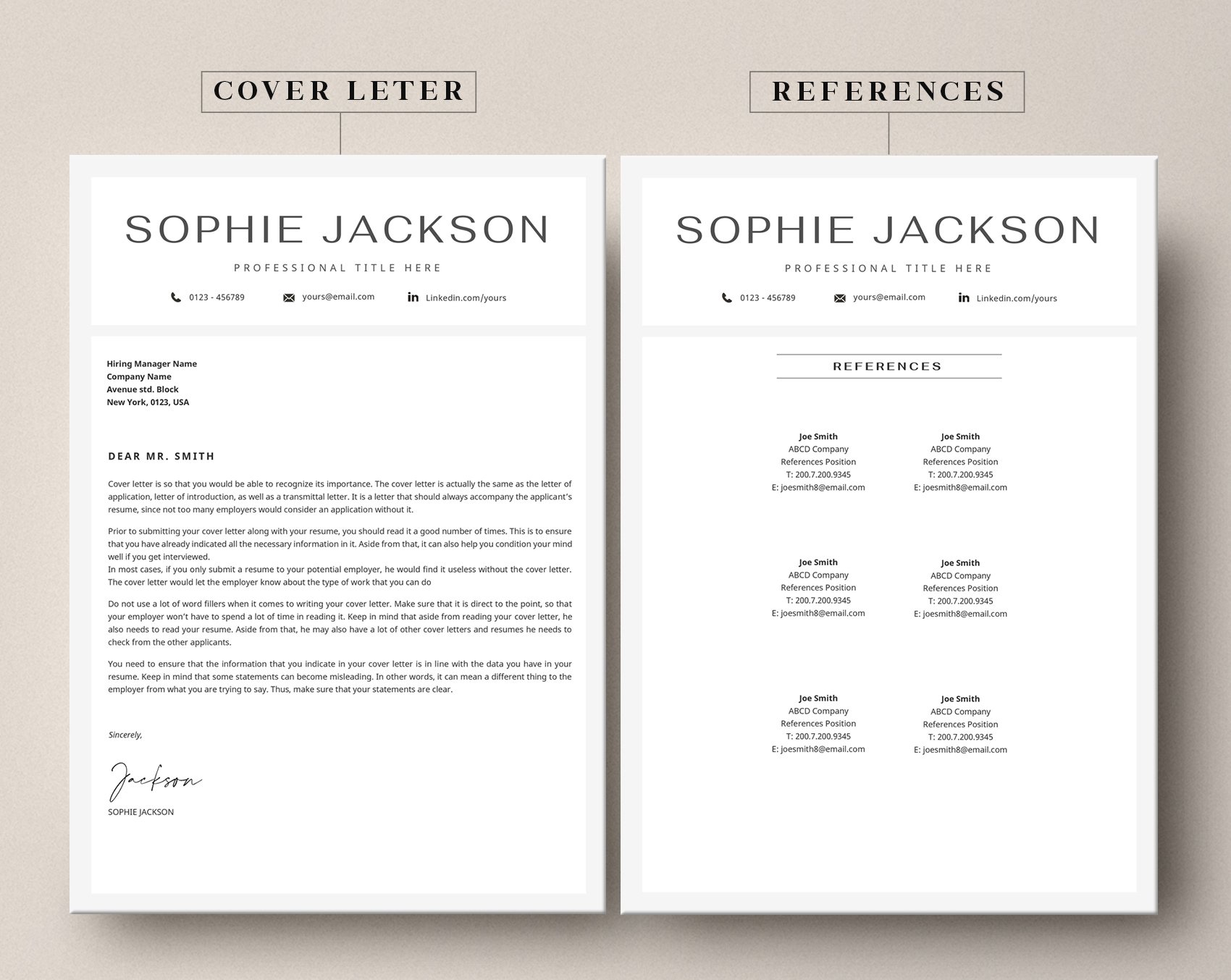 Resume Template / CV with Photo preview image.