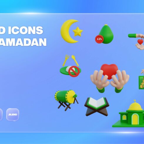 3D Icons Ramadan Element cover image.