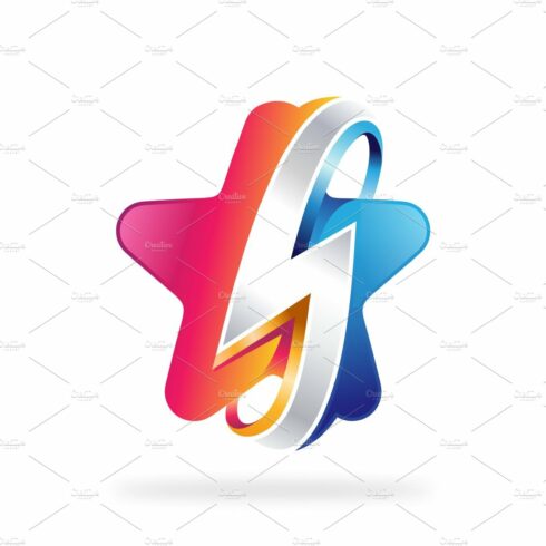 3D Letter S Star Logo cover image.