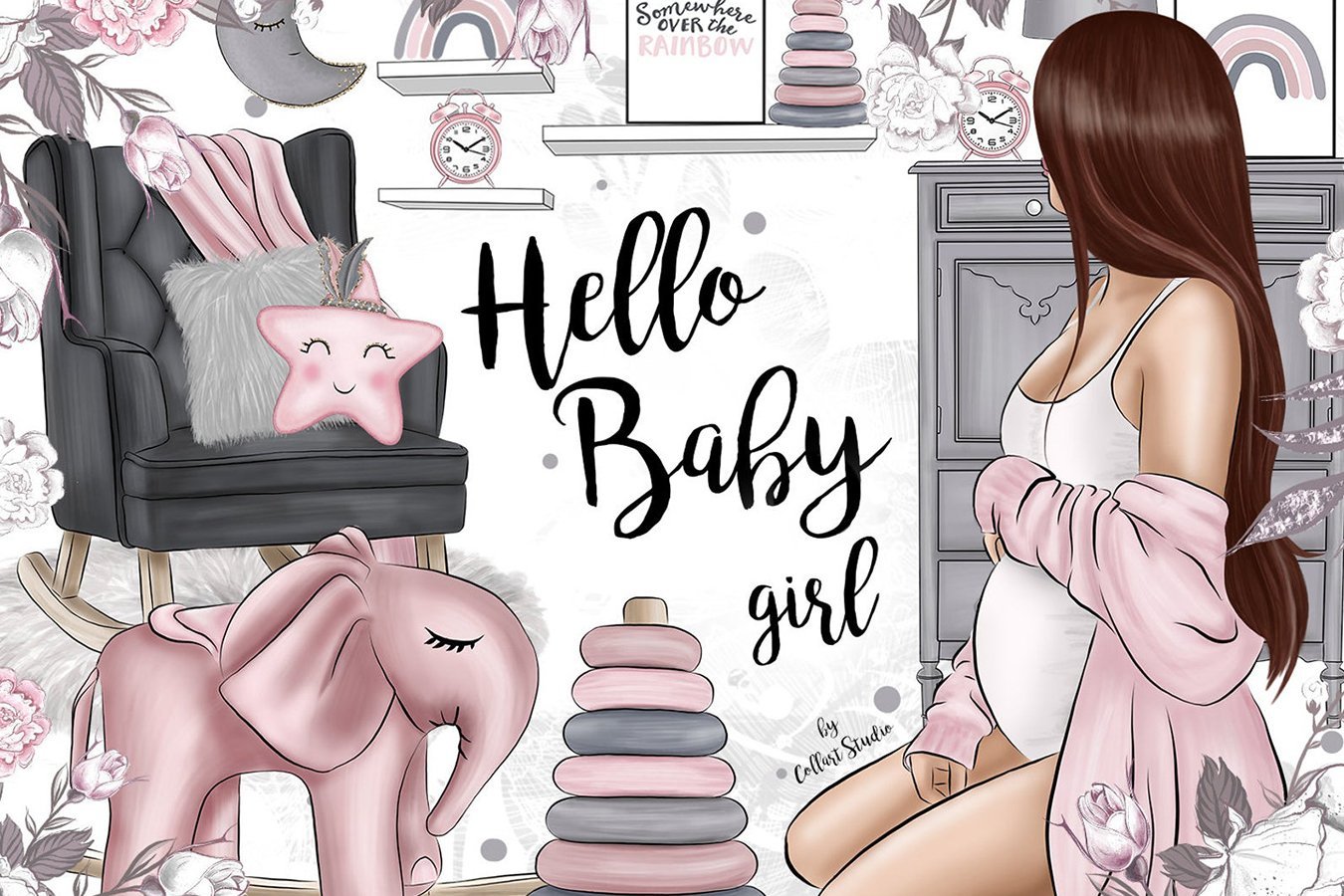 Baby Clip Art Set, New Baby cover image.