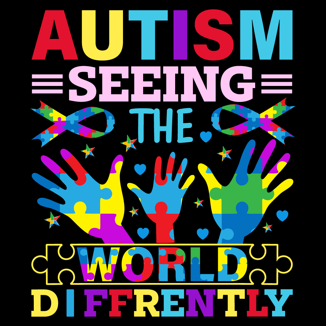 Poster that says autism seeing the world differently.