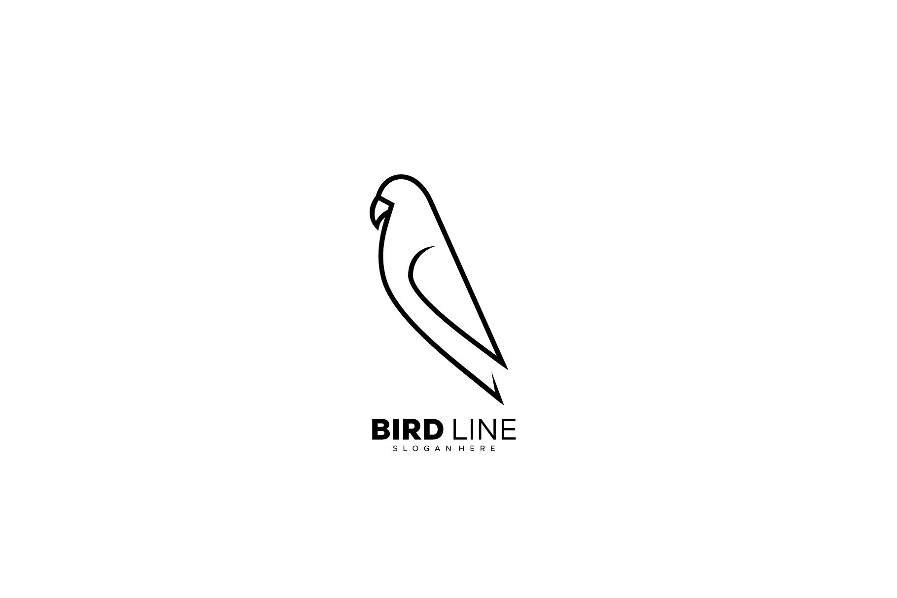Parrot design line art logo illustra cover image.