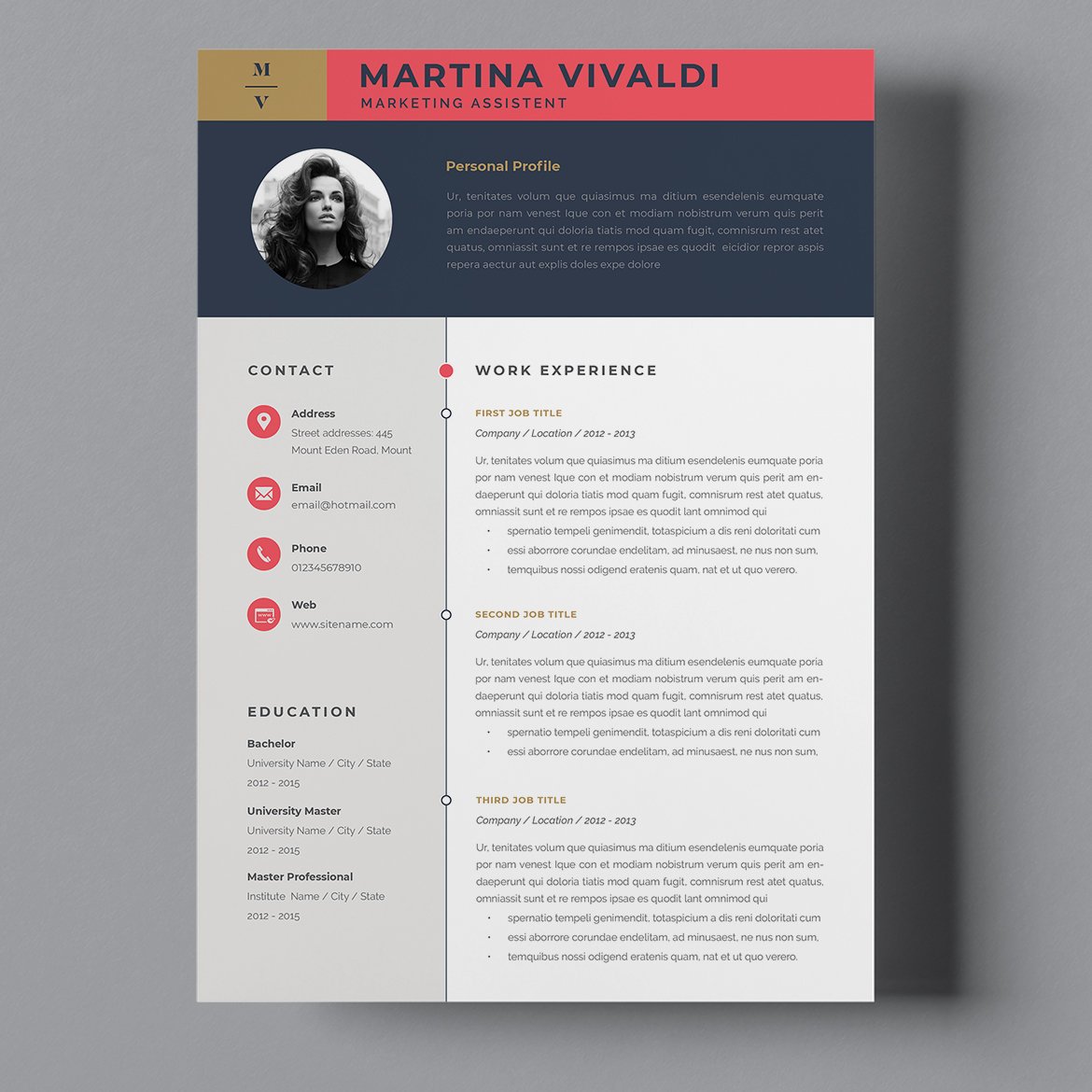 Resume Template | Martina preview image.