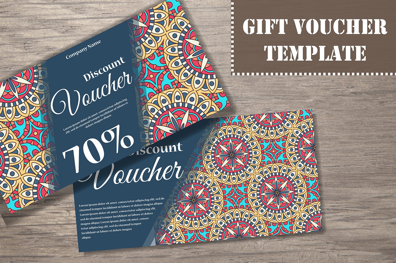 Set of gift voucher templates cover image.