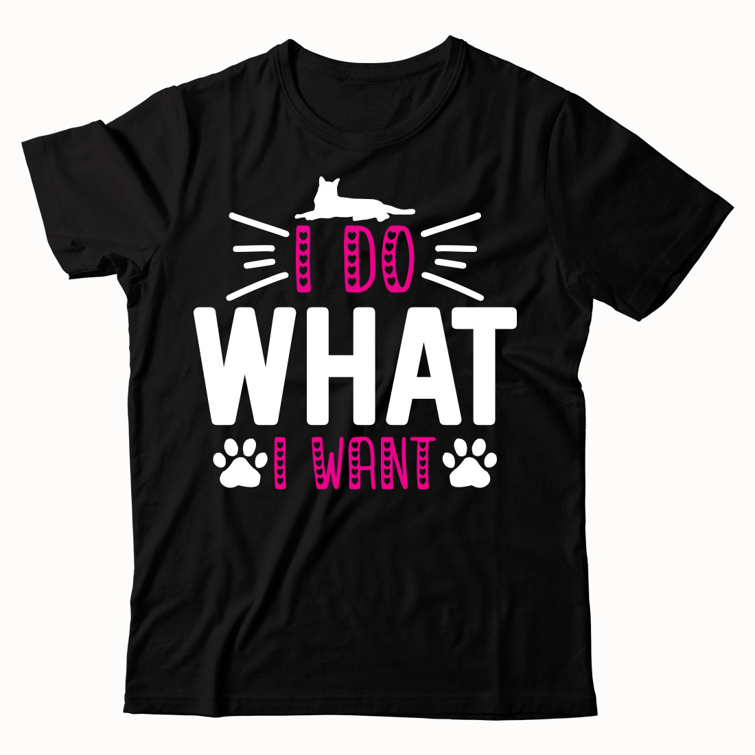 Black t - shirt with the words i do what i want.