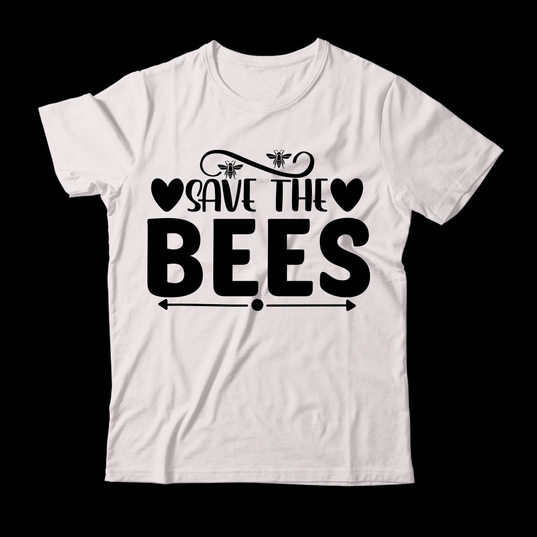 White t - shirt that says save the bees.