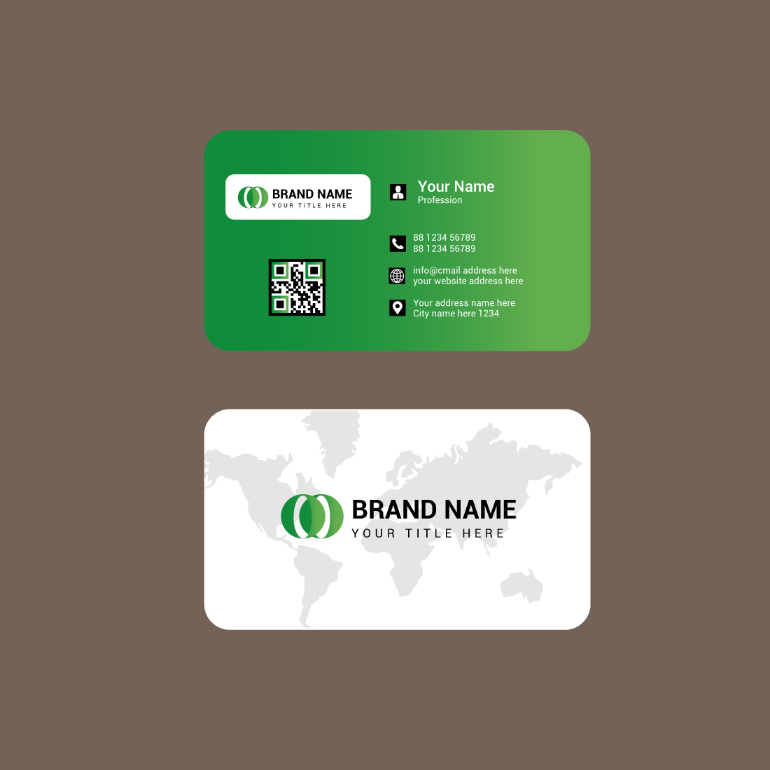 Modern Business Card Design preview image.