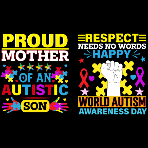 Autism Awareness Day T-Shirt Design cover image.