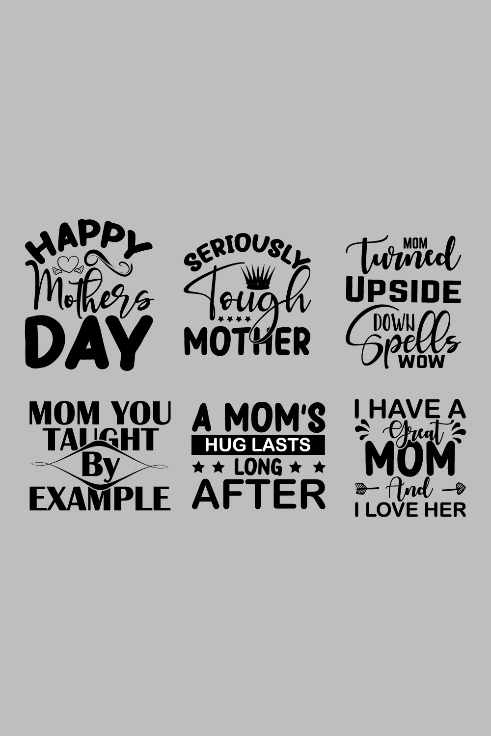 6 Mother's Day T-shirt Design pinterest preview image.